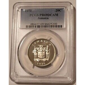 Jamaica 1970 20 Cents Proof PR69 DCAM PCGS